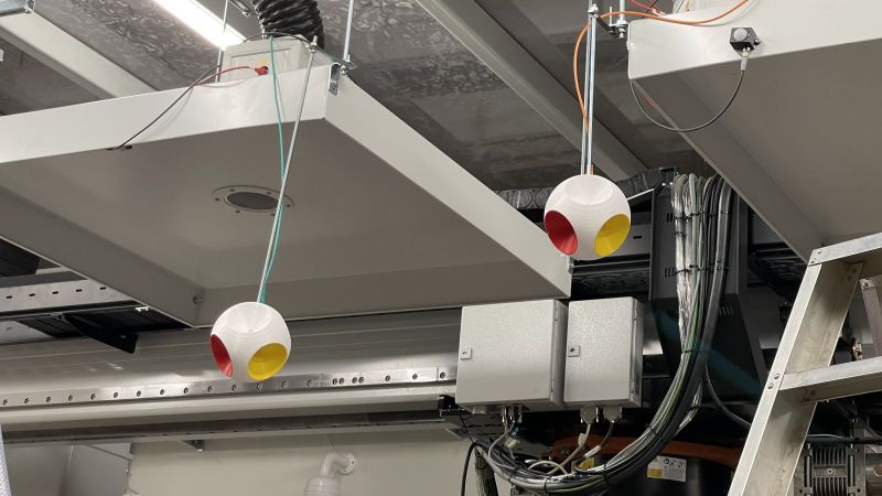 Im Forschungsprojekt entwickelte 3D-Luftströmungssensoren im Einsatz in einer der Testumgebungen