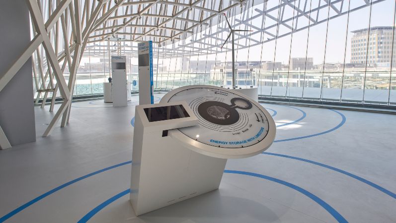 BERTI im Deutschen Pavillon: Das interaktive Exponat zeigt die Funktionsweise des Wärmespeichers.