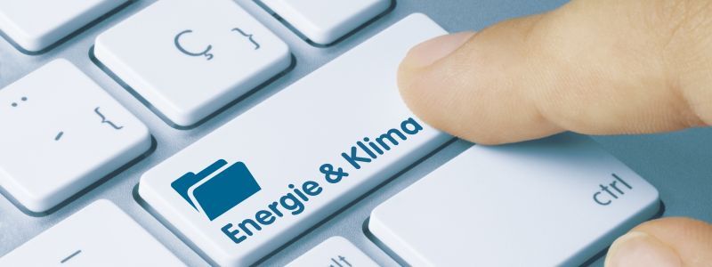 Tastatur mit Energie und Klima Button